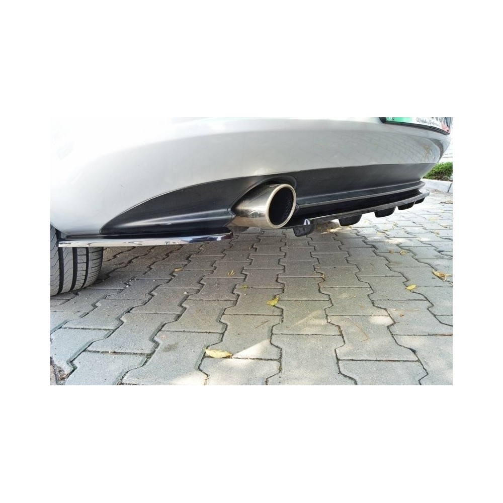 Maxton - Arriere Splitter ALFA ROMEO 159 (AVEC UNE BARRE VERTICALE) Noir Brillant