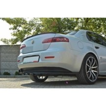 Maxton - Arriere Splitter ALFA ROMEO 159 (AVEC UNE BARRE VERTICALE) Noir Brillant